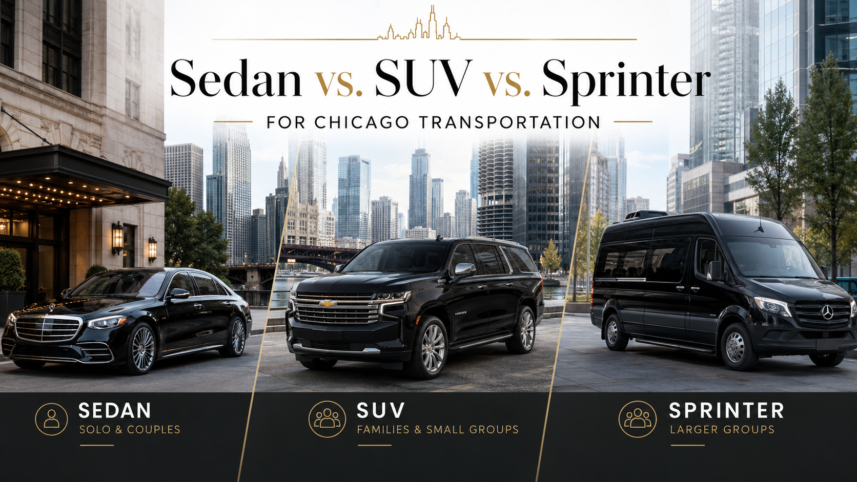 Sedan, SUV or Sprinter: Which Vehicle Is Right for Your Chicago Trip?